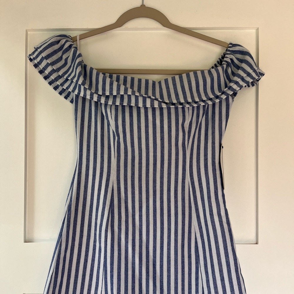 Lulu's Navy and White Striped Kids Dress